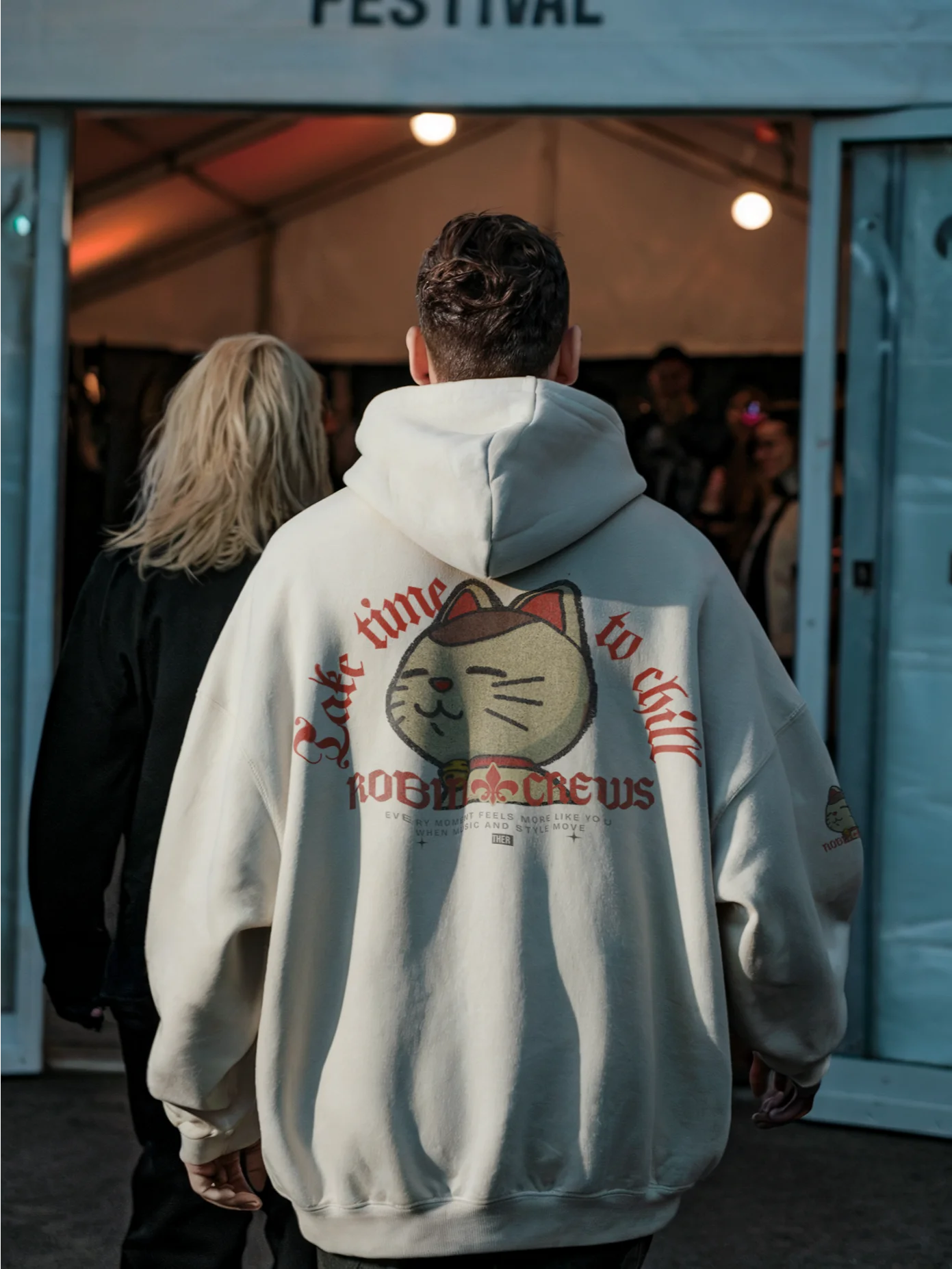 Cat Zip Hoodie with Chill Vibes product image (8)