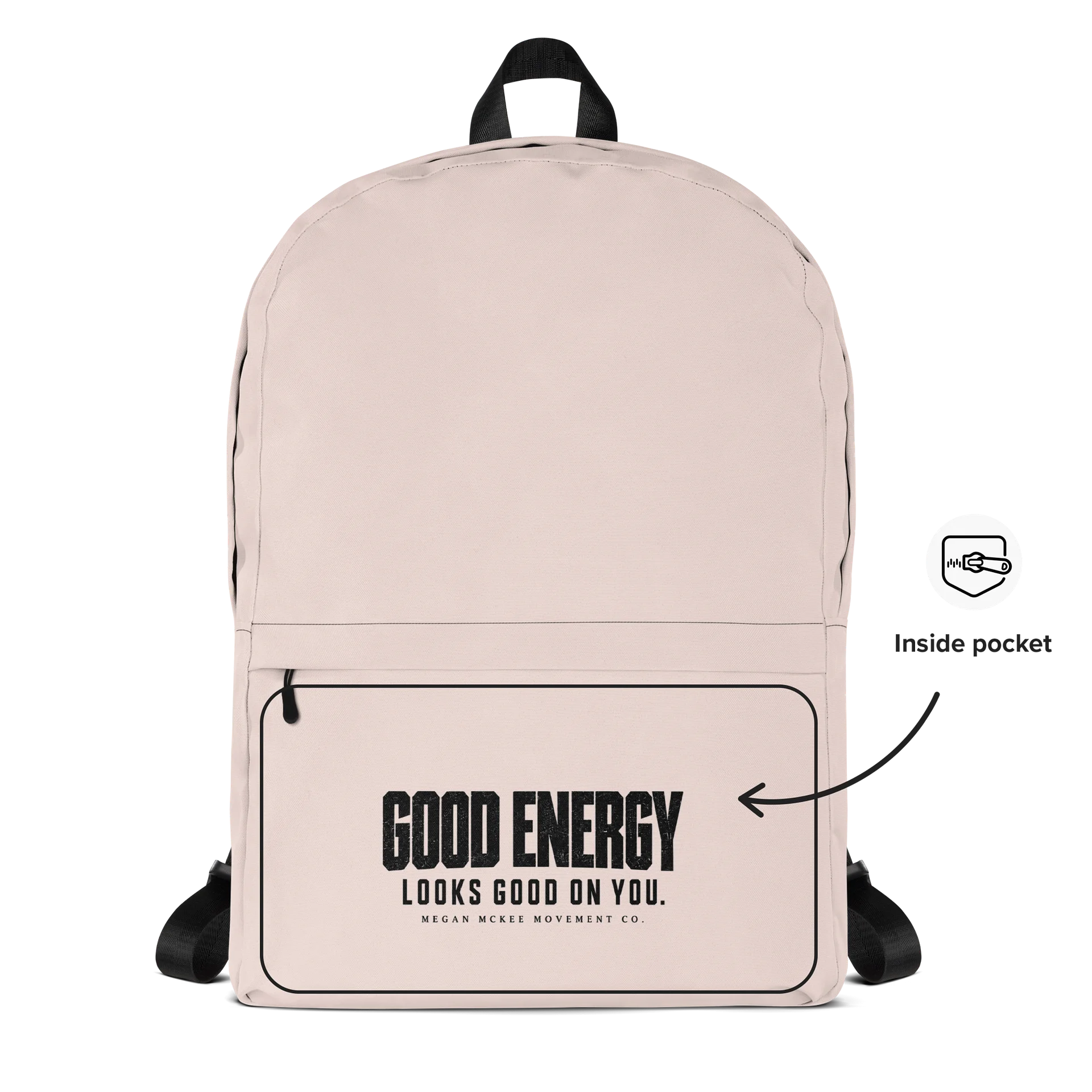 FLEXual Healing medium backpack with laptop compartment-light pink product image (5)