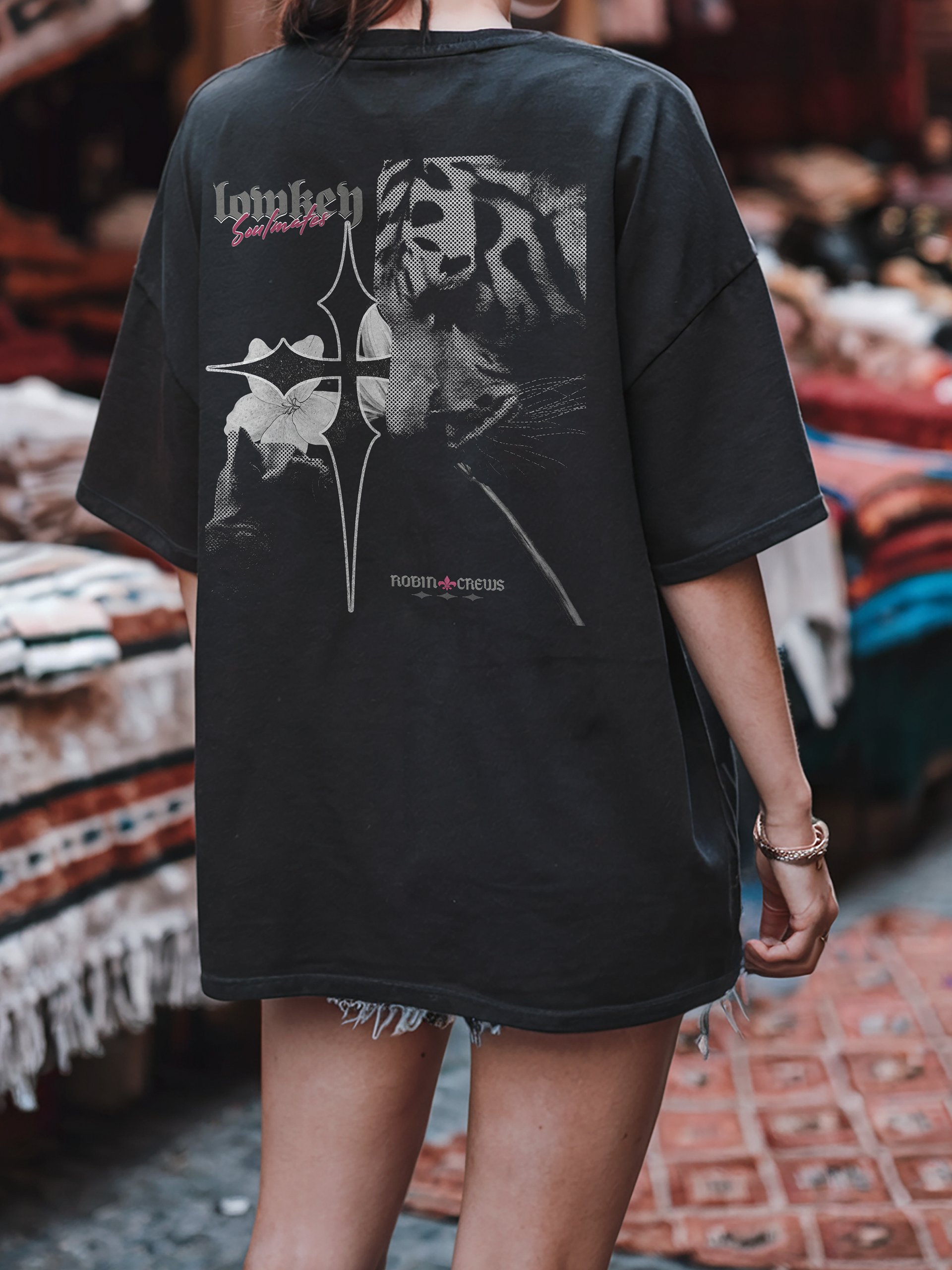 Cat Tiger Face Off T Shirt Black Halftone product image (7)