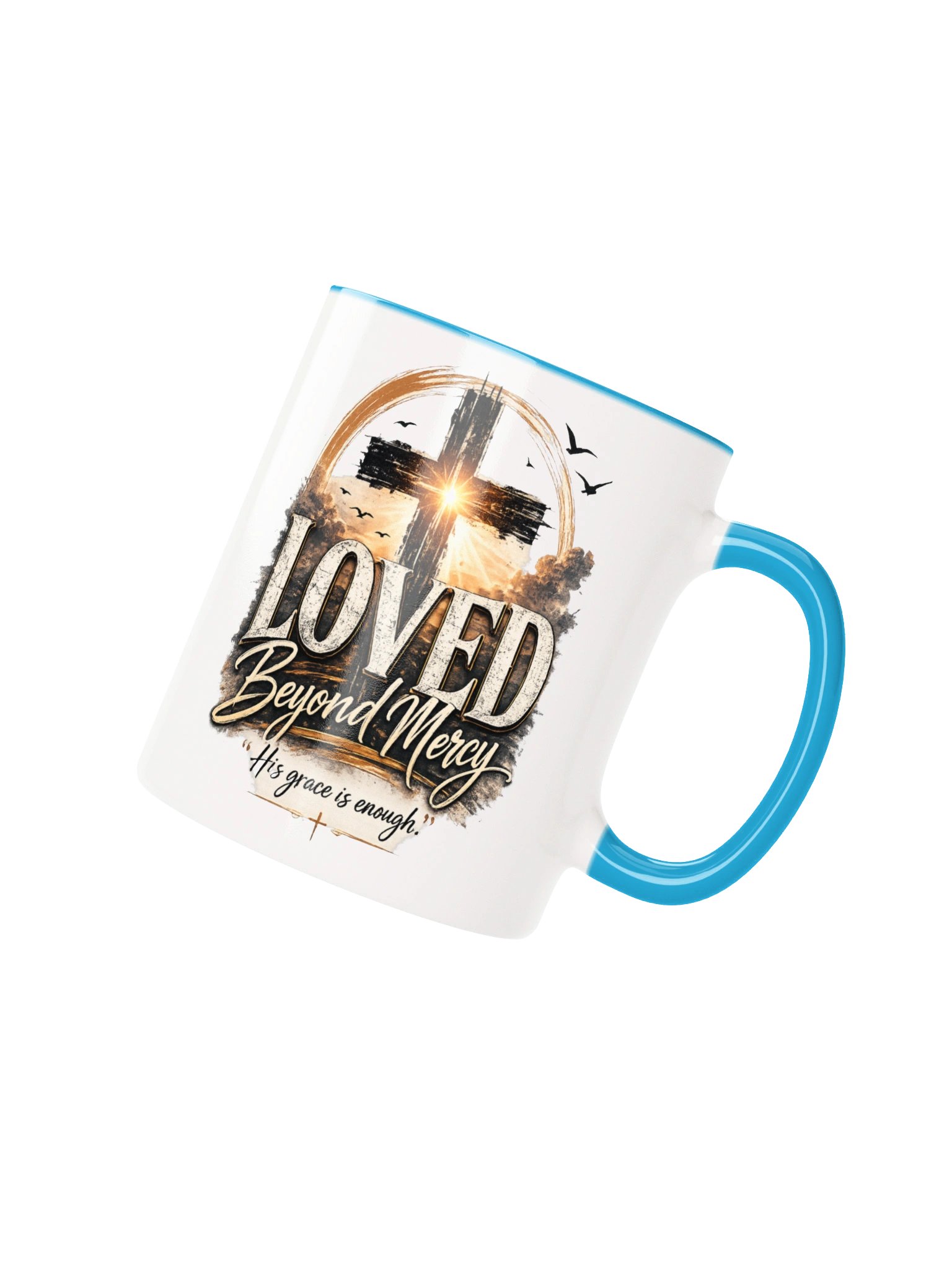 Loved Beyond Mercy Christian Coffee Mug – His Grace Is Enough | Inspirational Faith Gift | Kingdom Life Co. product image (2)