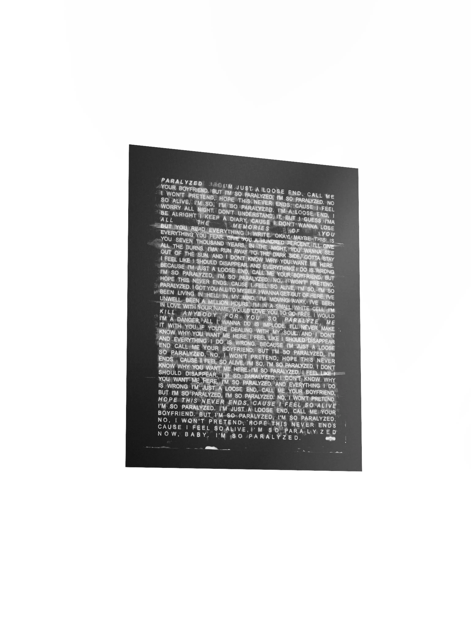 PARALYZED BLACKOUT POSTER product image (3)