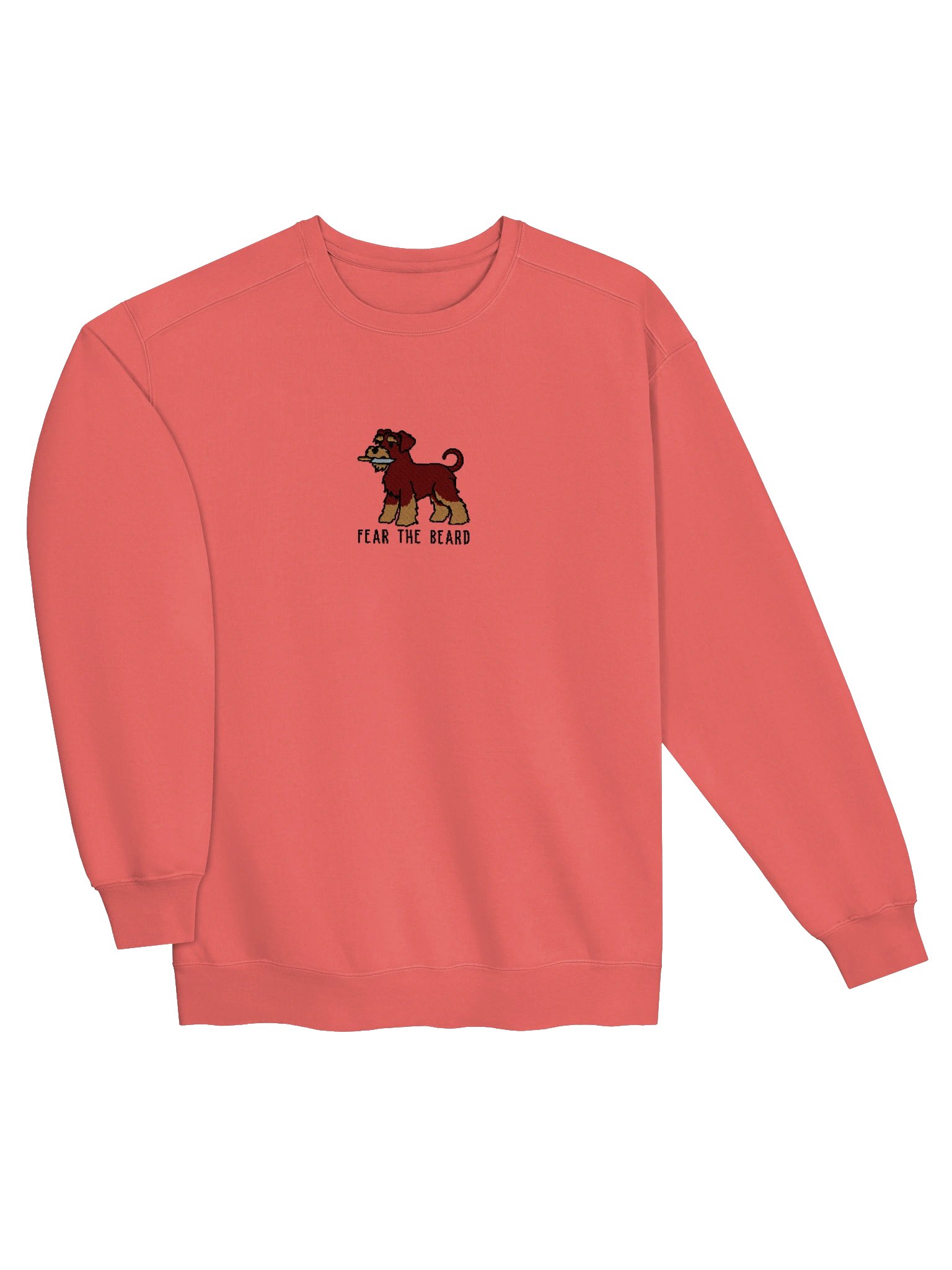 Fear the Beard Funny Chibi-Style Embroidered Premium Sweatshirt for Schnauzer(Liver) Owners product image (19)