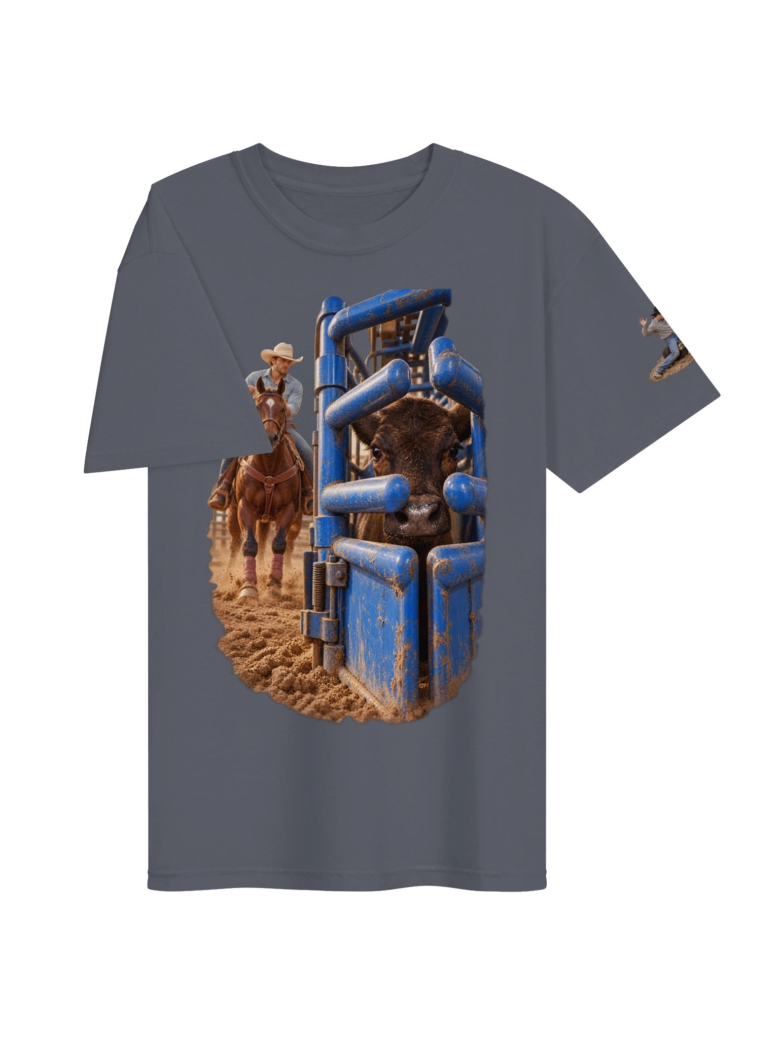 Calf Roping From Chute to Tie T-Shirt | BROKEN RODEO™ product image (95)