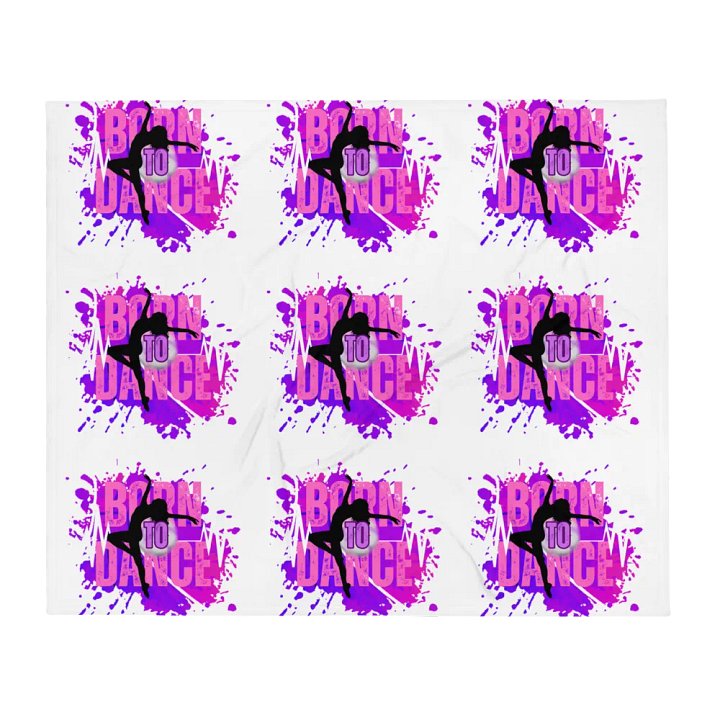 Born to Dance Her Silhouette Throw Blanket product image (2)