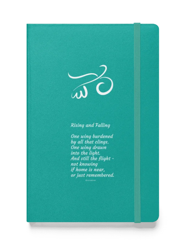 Bird Calligraphy Notebook w/Poem – Clear White Print product image (5)