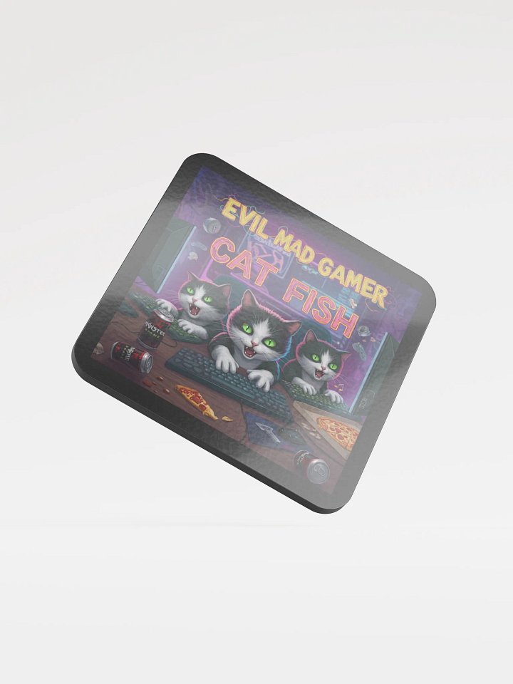 Forever Friends EvilMadKitty & Gamercat24orLexi Cork Coaster product image (1)