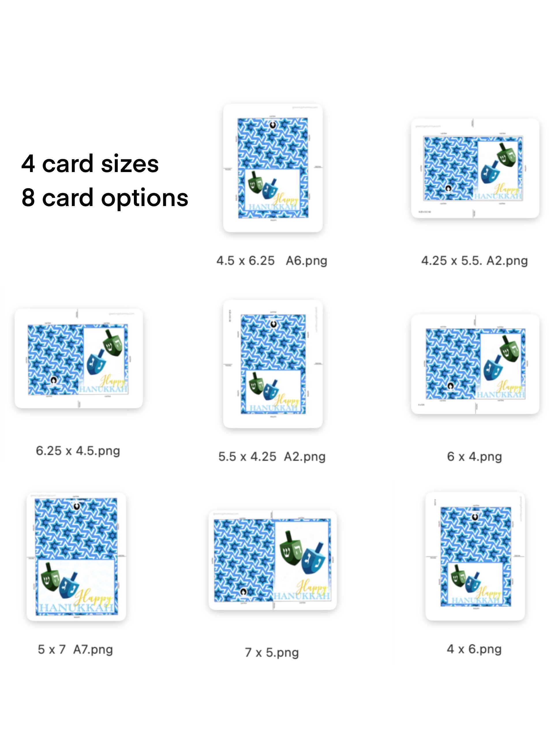 Printable Hanukkah Greeting Cards + Gift Tags product image (5)