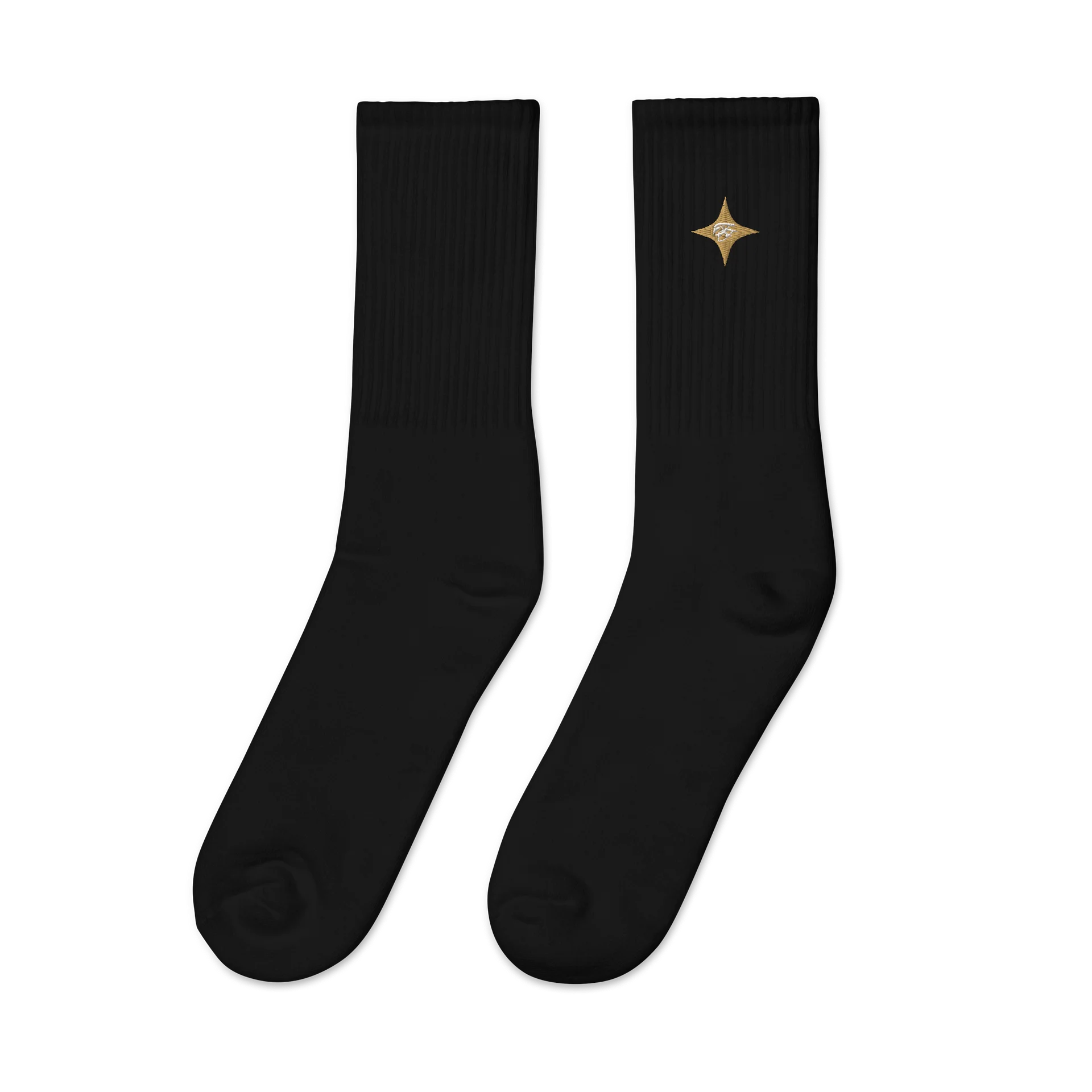 F&F Star Embroidered Crew Socks (GLD) product image (2)