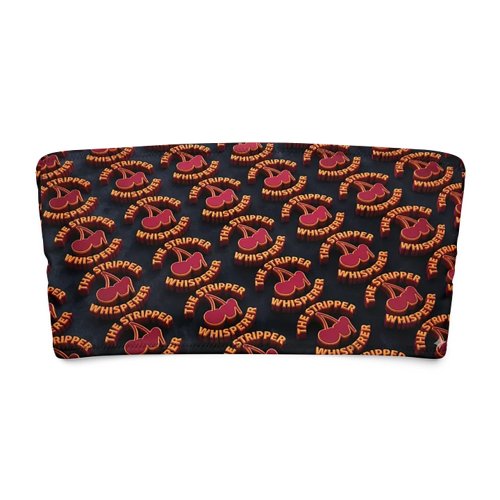 neon cherry all over print recycled bandeau bikini product image (1)