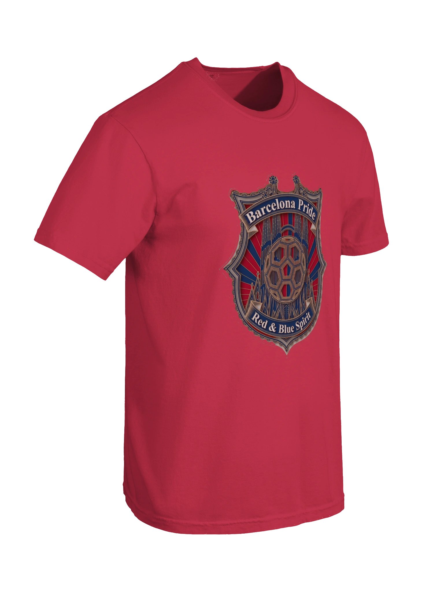 Barcelona Scarlet Pride T Shirt, Catalan Football Heritage Gift product image (23)