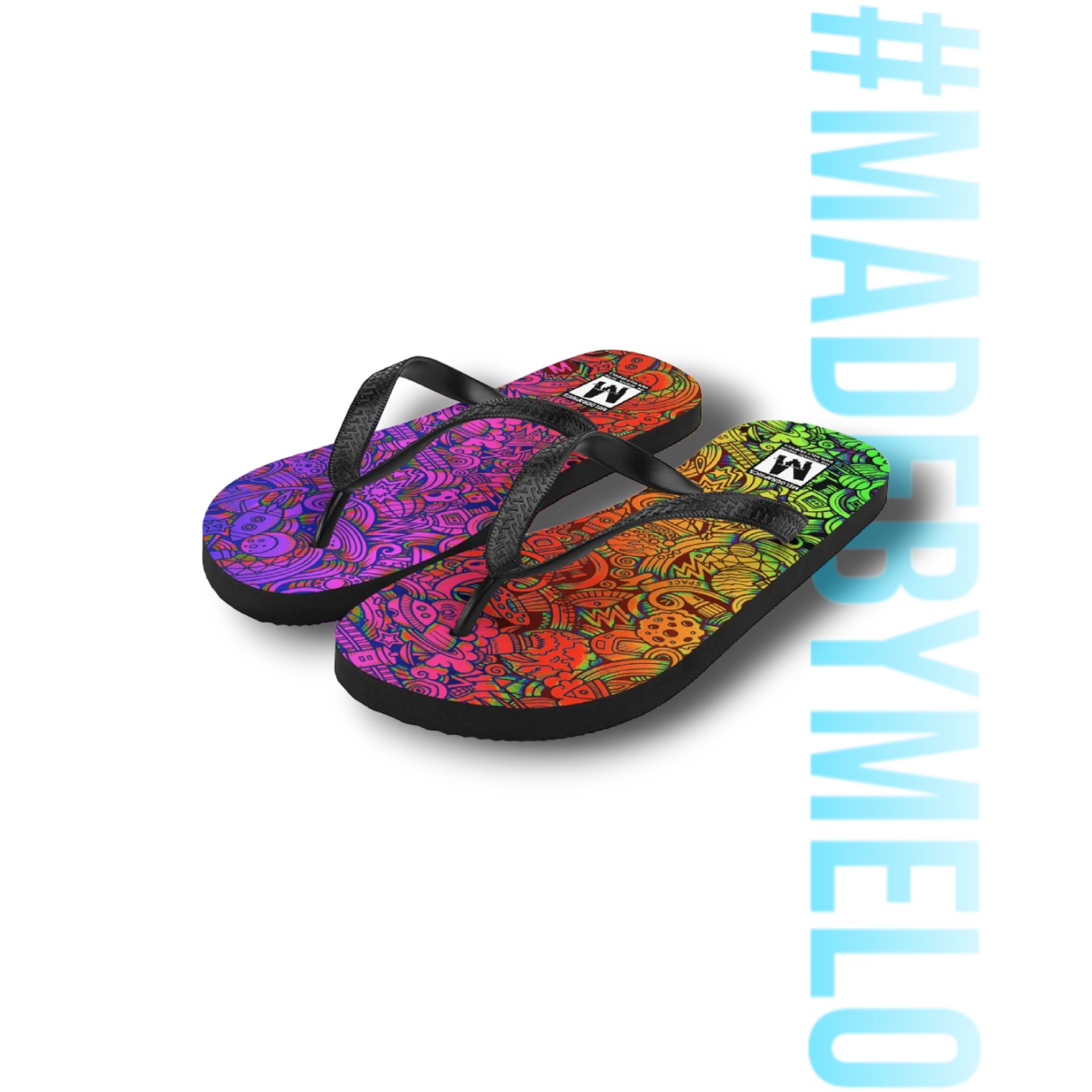 Rainbow Space Scribble - Flip Flops | #MadeByMELO product image (3)