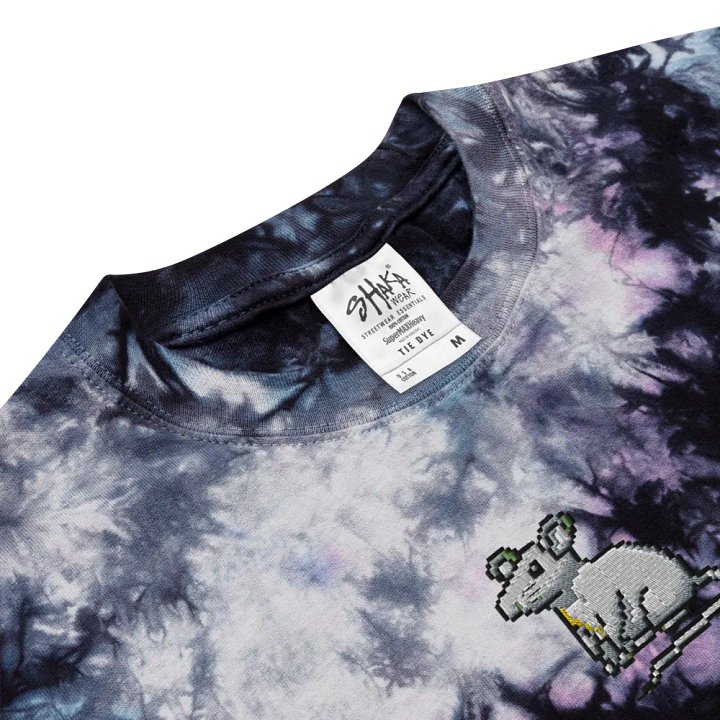 pixel rat tie dyed scrunch t shirt product image (2)