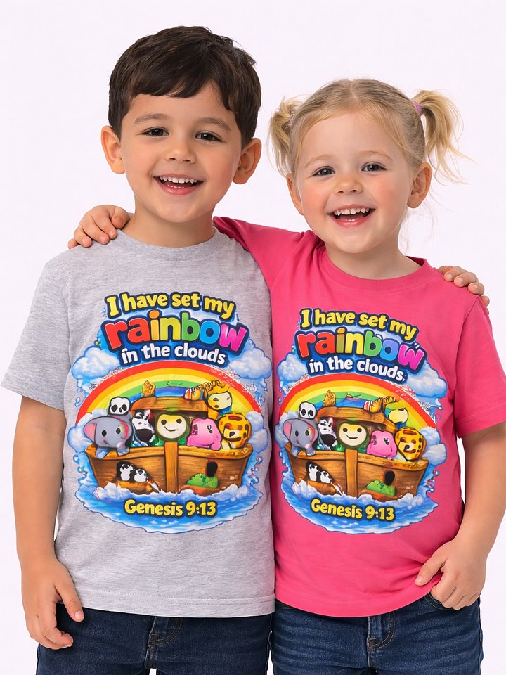 Noah's Ark Rainbow Toddler T-Shirt product image (1)