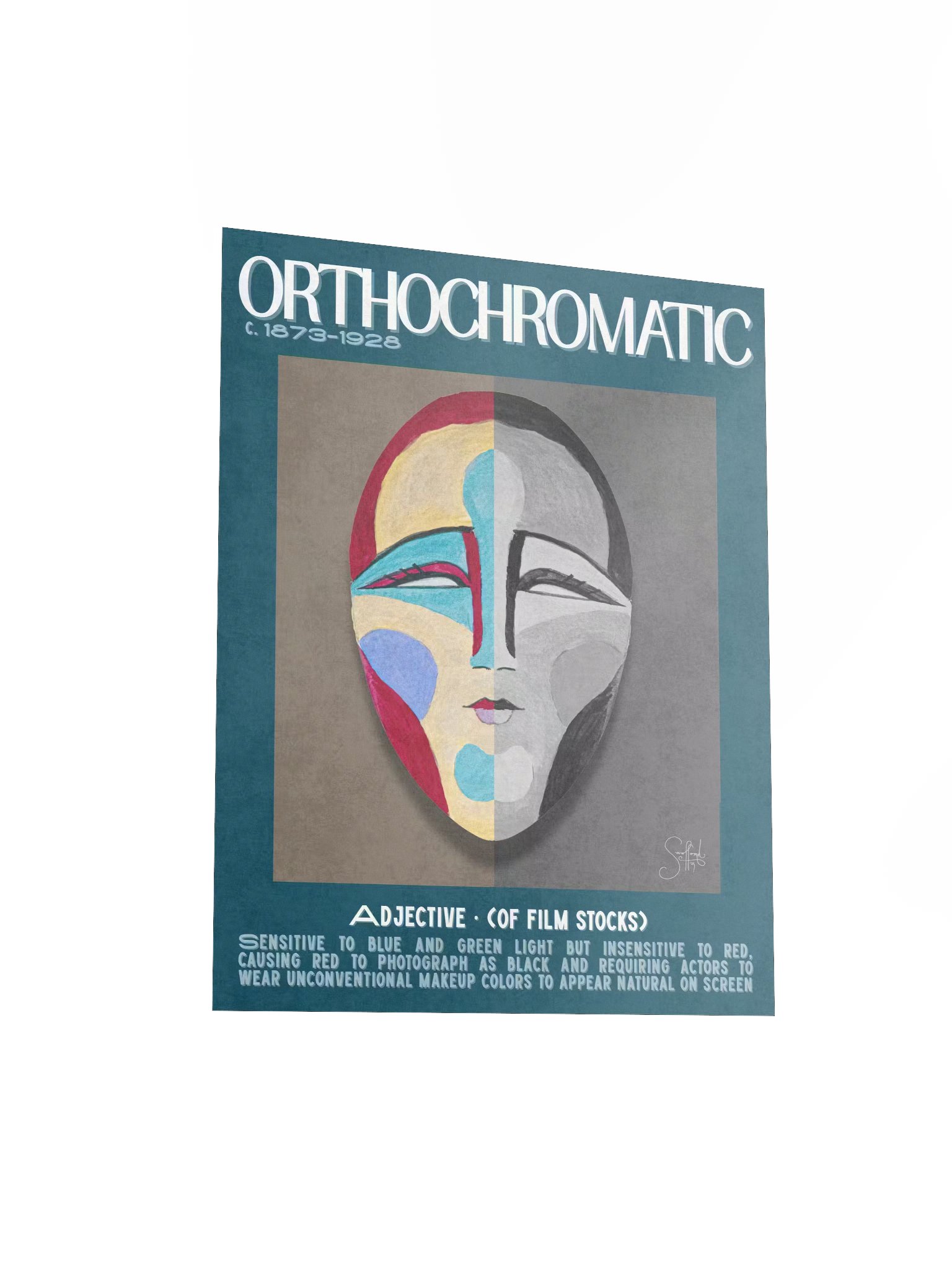 ORTHOCHROMATIC Art Print - Silent Film Makeup History Poster (11×14) product image (4)