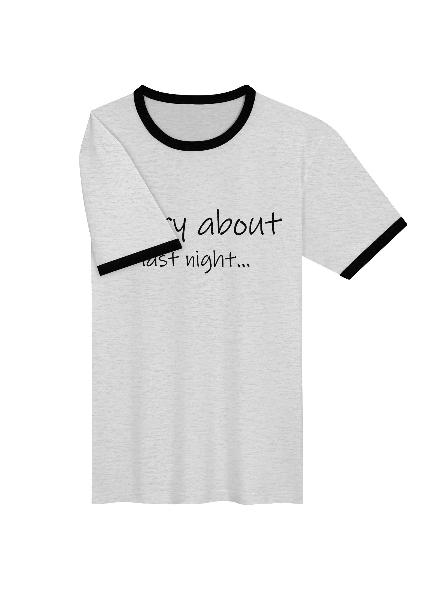 Sorry About Last Night Ringer Tee product image (15)