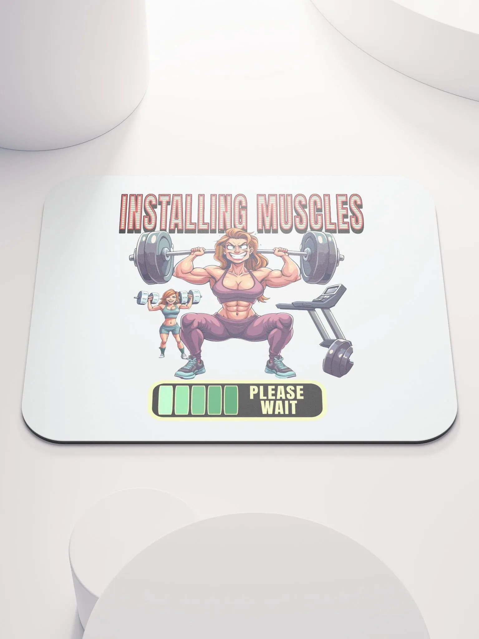 Installing Muscle Weightlifting Female Mouse Pad product image (5)