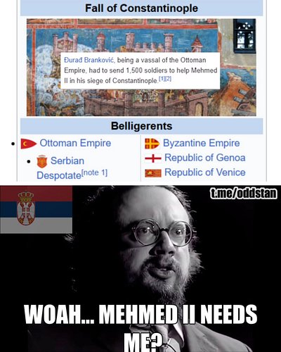 Fall of Constantinople Moment.. FOLLOW @oddstanium @oddstanium2 
#historymemes