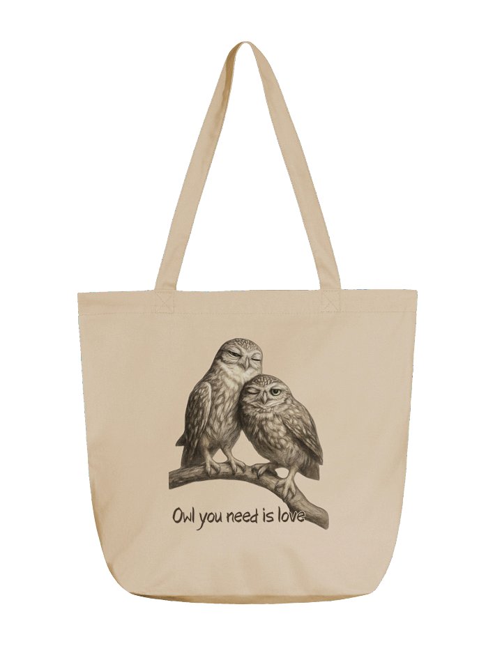 Eco-friendly tote bag: Owl Love product image (5)