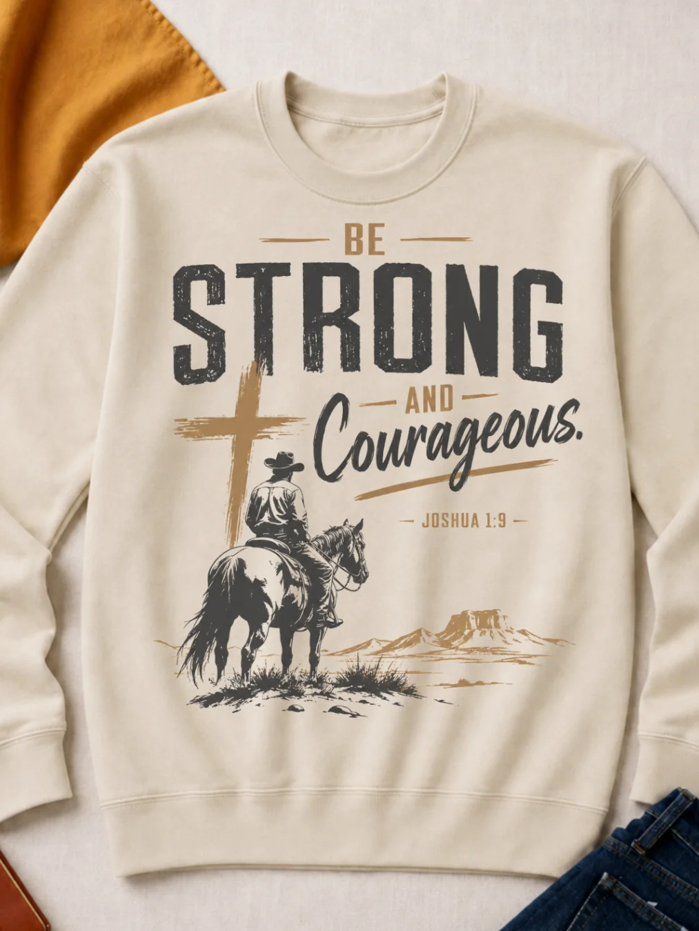 Be strong and courageous - Sweatshirt product image (1)