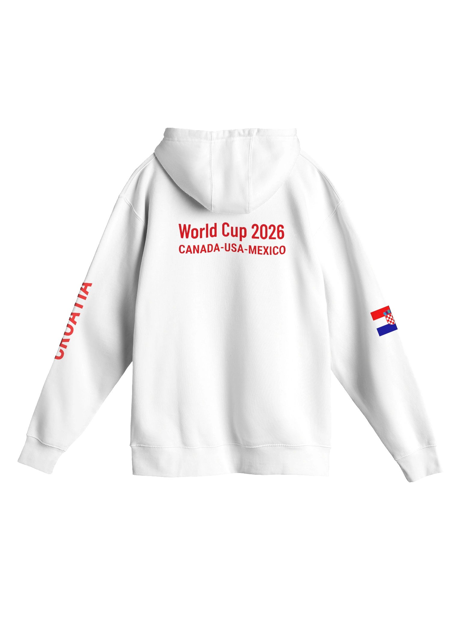 Croatia 2026 World Cup Flag Hoodie - World Cup 2026 Edition - Premium Unisex Hoodie product image (9)