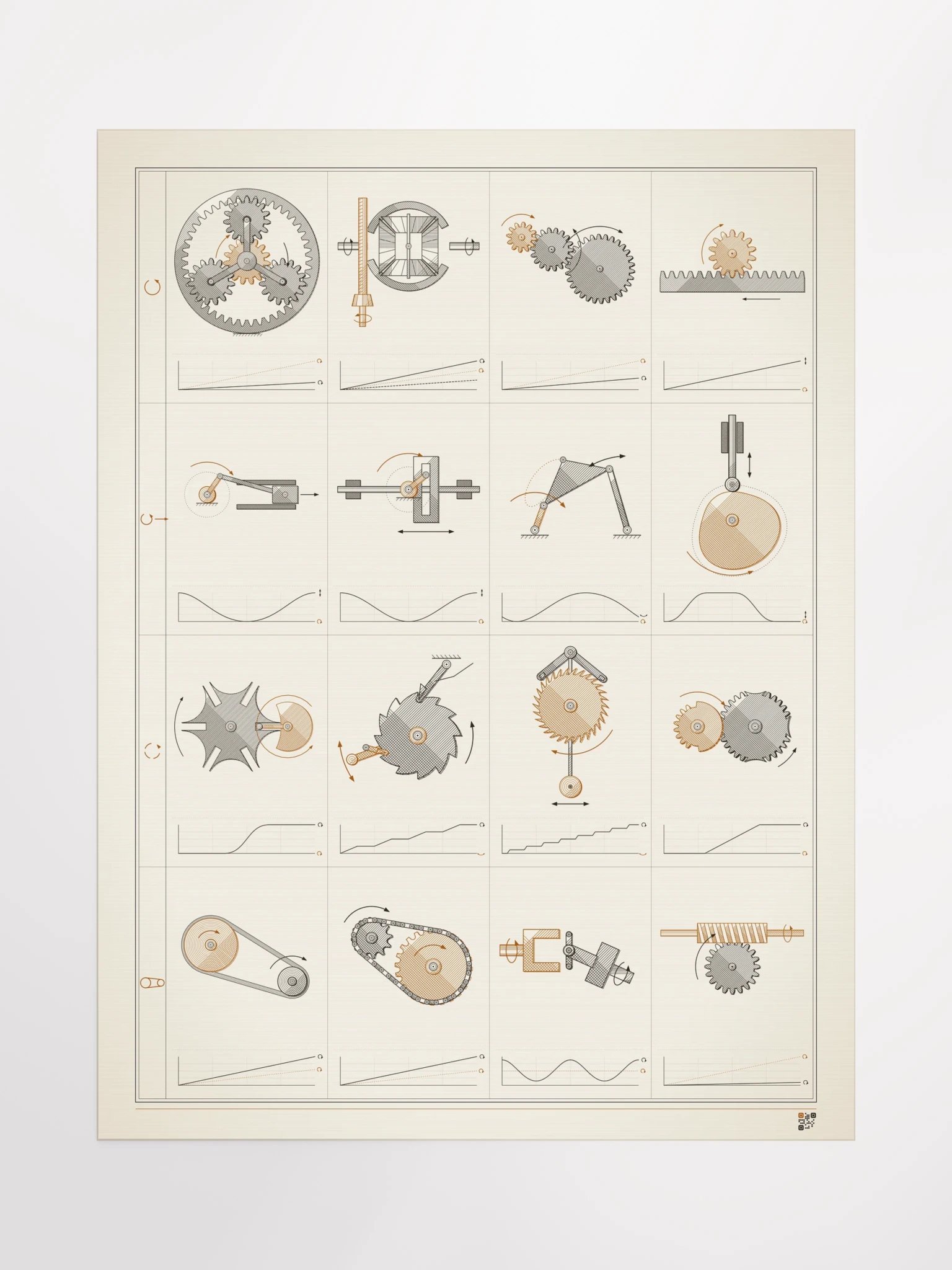 MOTION · Mekanisk atlas som konsttryck product image (11)