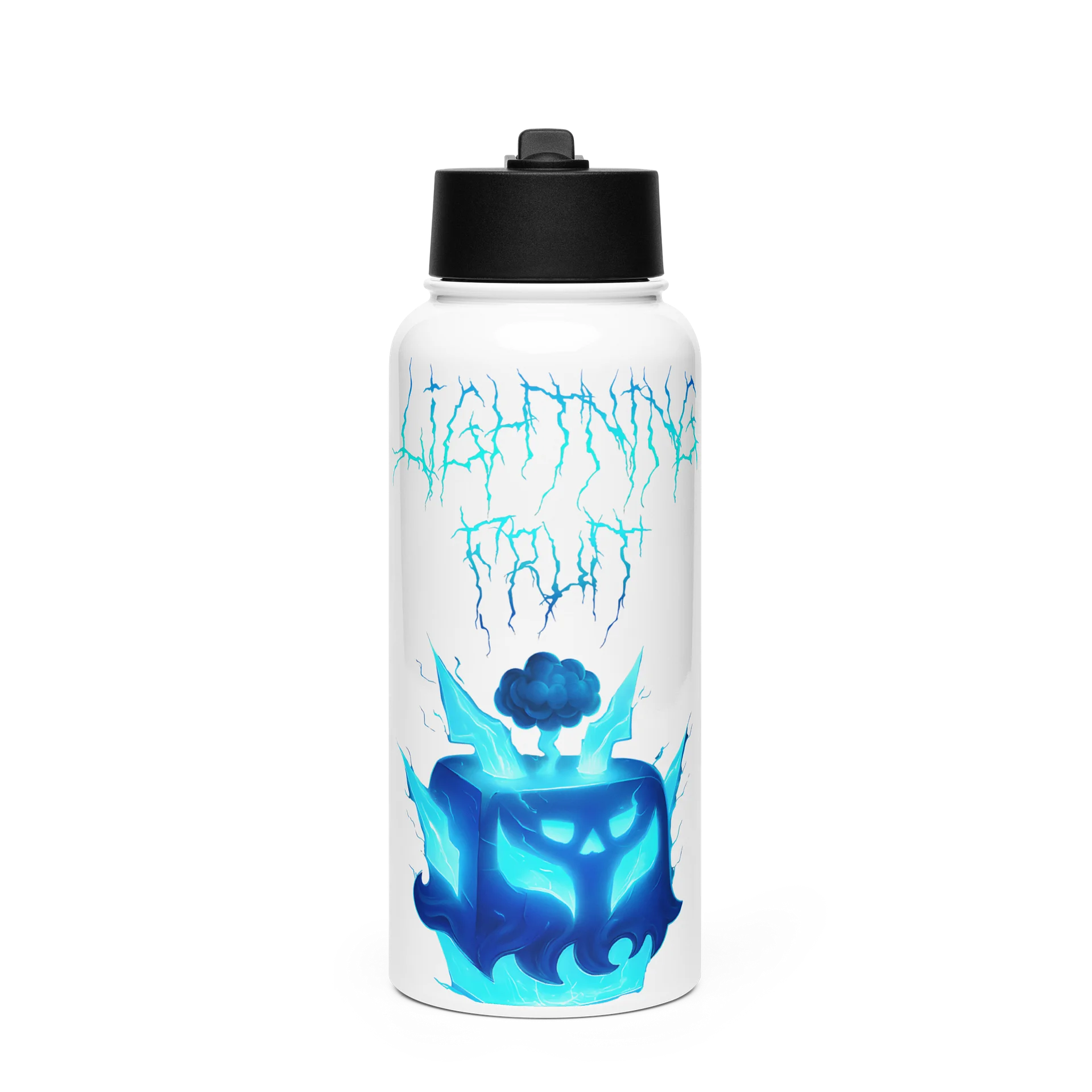 Lightning Fruit Blox Fruits Gamer Stainless Steel Water Bottle With Straw Gift For Kids product image (1)