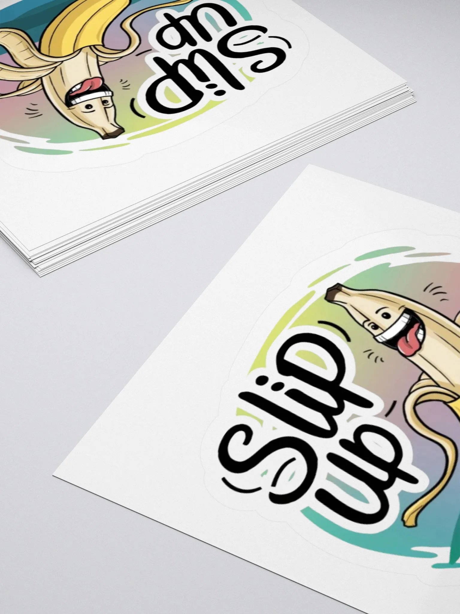 Funny Banana 'SLIP UP' Kiss Cut Sticker - Perfect for Laptops, Cars, and More product image (4)