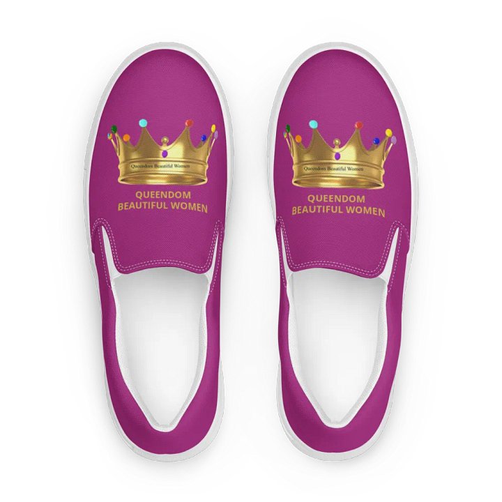 Queendom Beautiful Women Crown Canvas Shoes /Fuchsia (TM) product image (1)