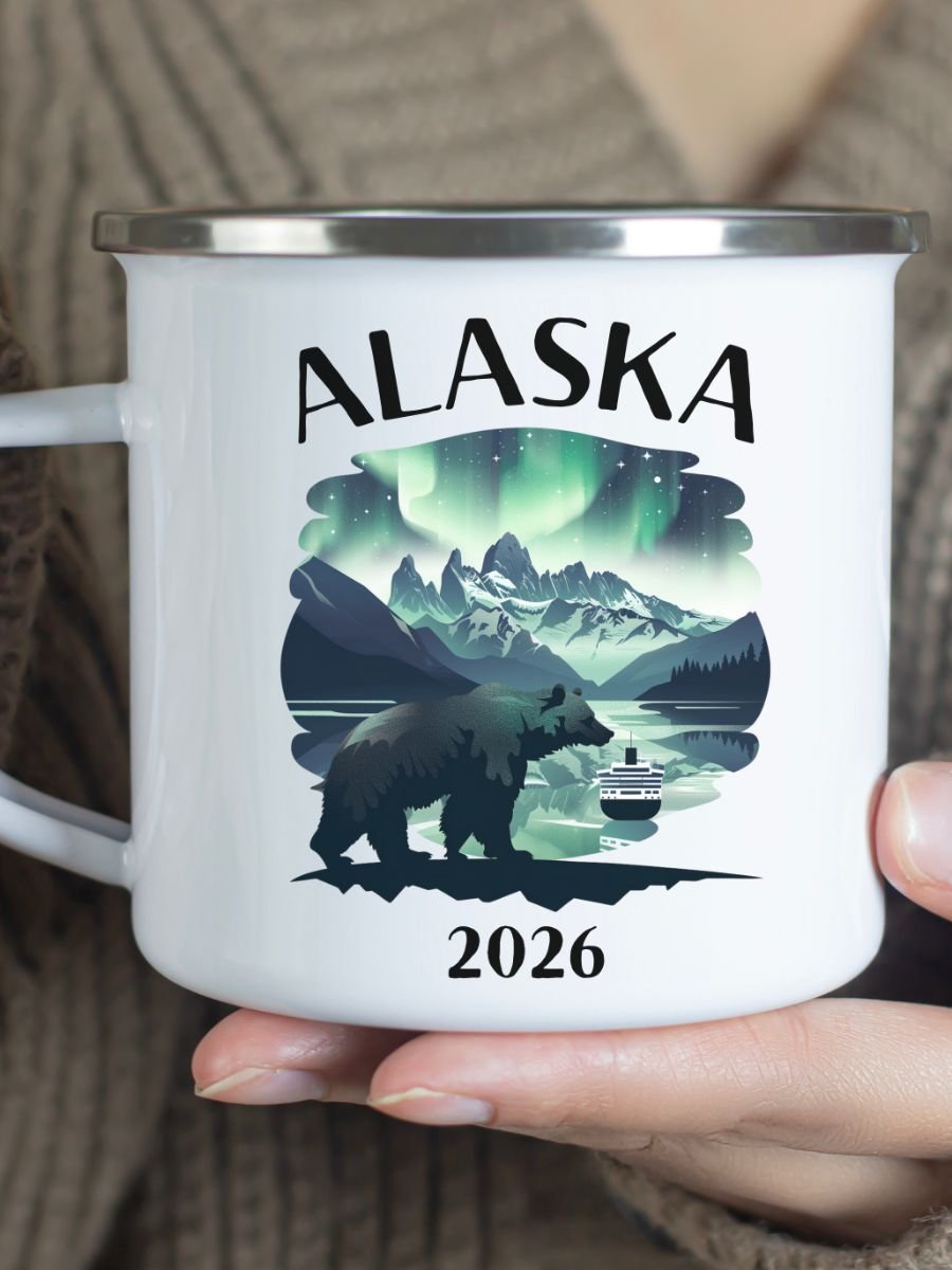 Alaska Wildlife 2024 Enamel Camping Mug product image (1)