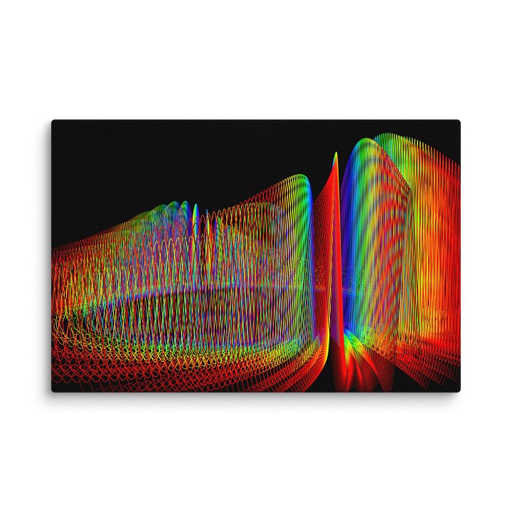Sparse Spectral Spaceport Phi - Diffraction Curves Physics Art Canvas Print product image (1)