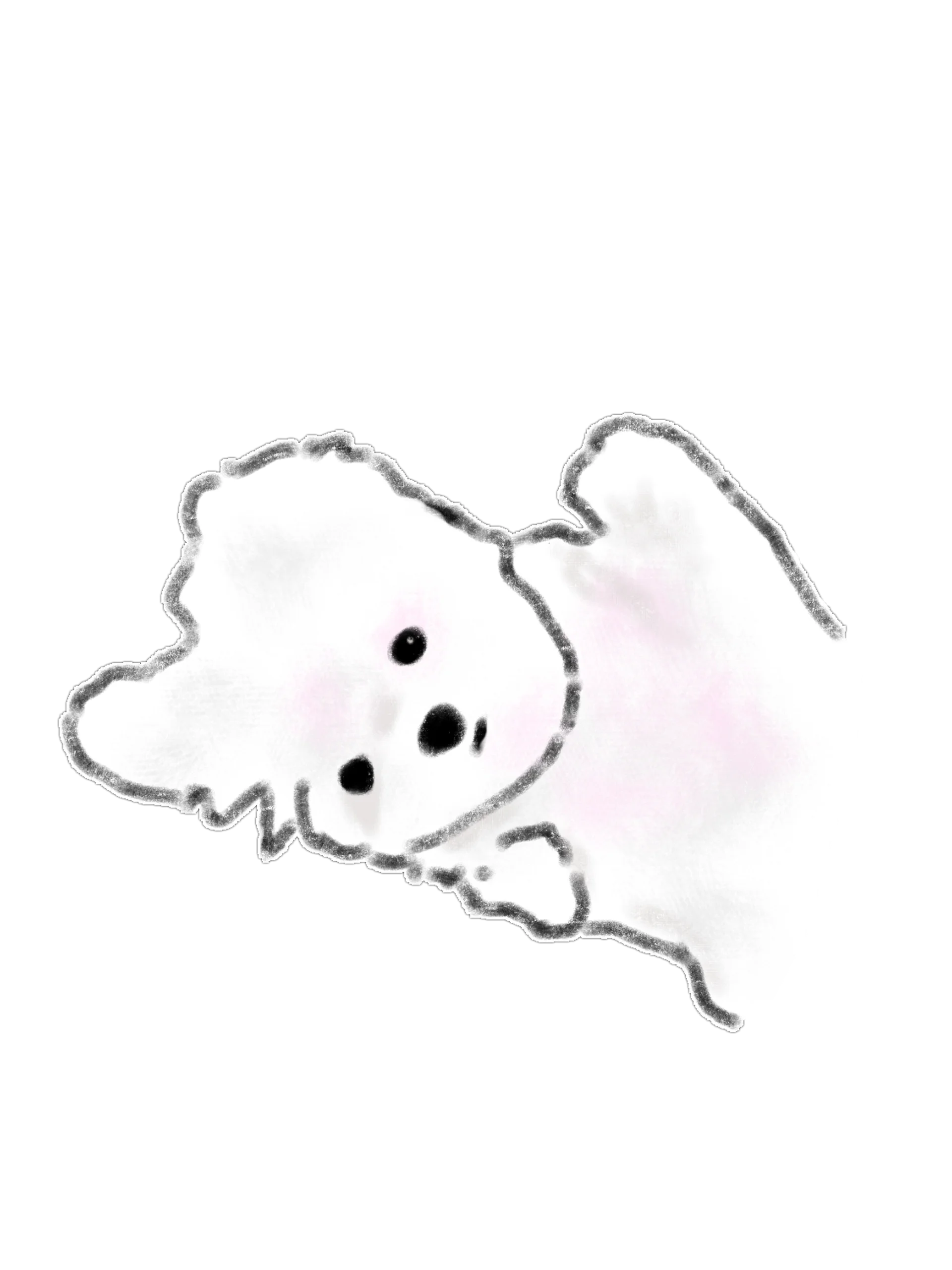 27 Hand-Drawn White Dog PNG Clipart Bundle product image (11)