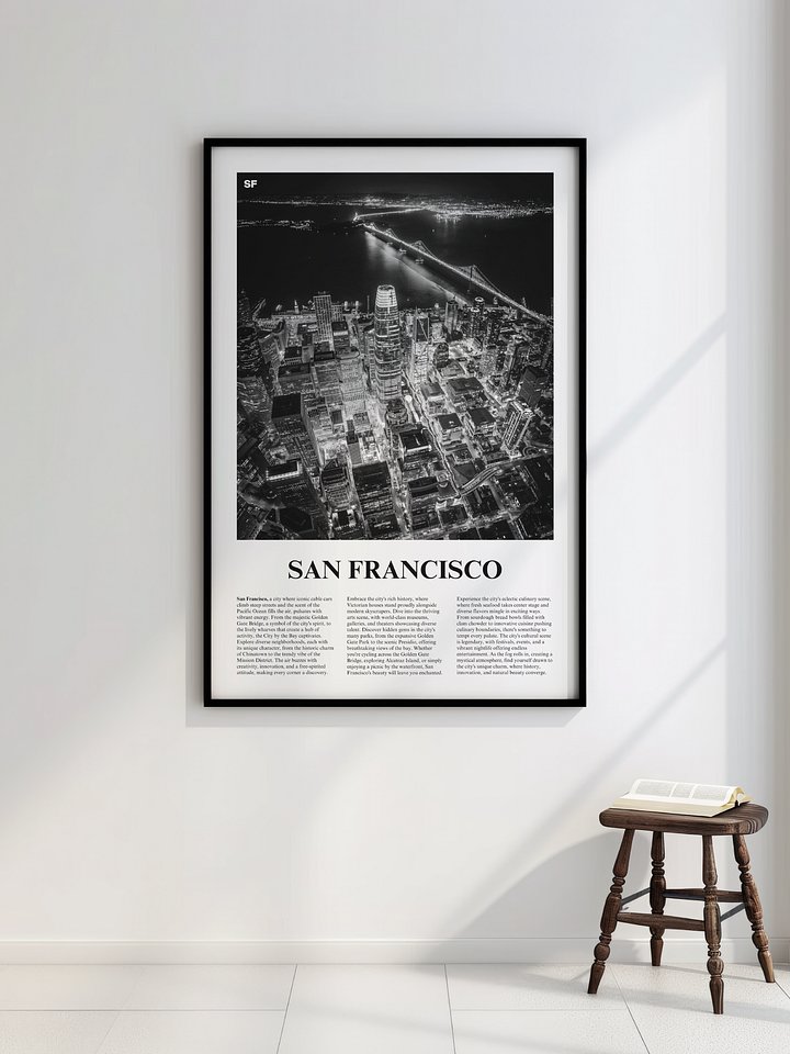 San Francisco 04 Newspaper Poster | Framed product image (2)