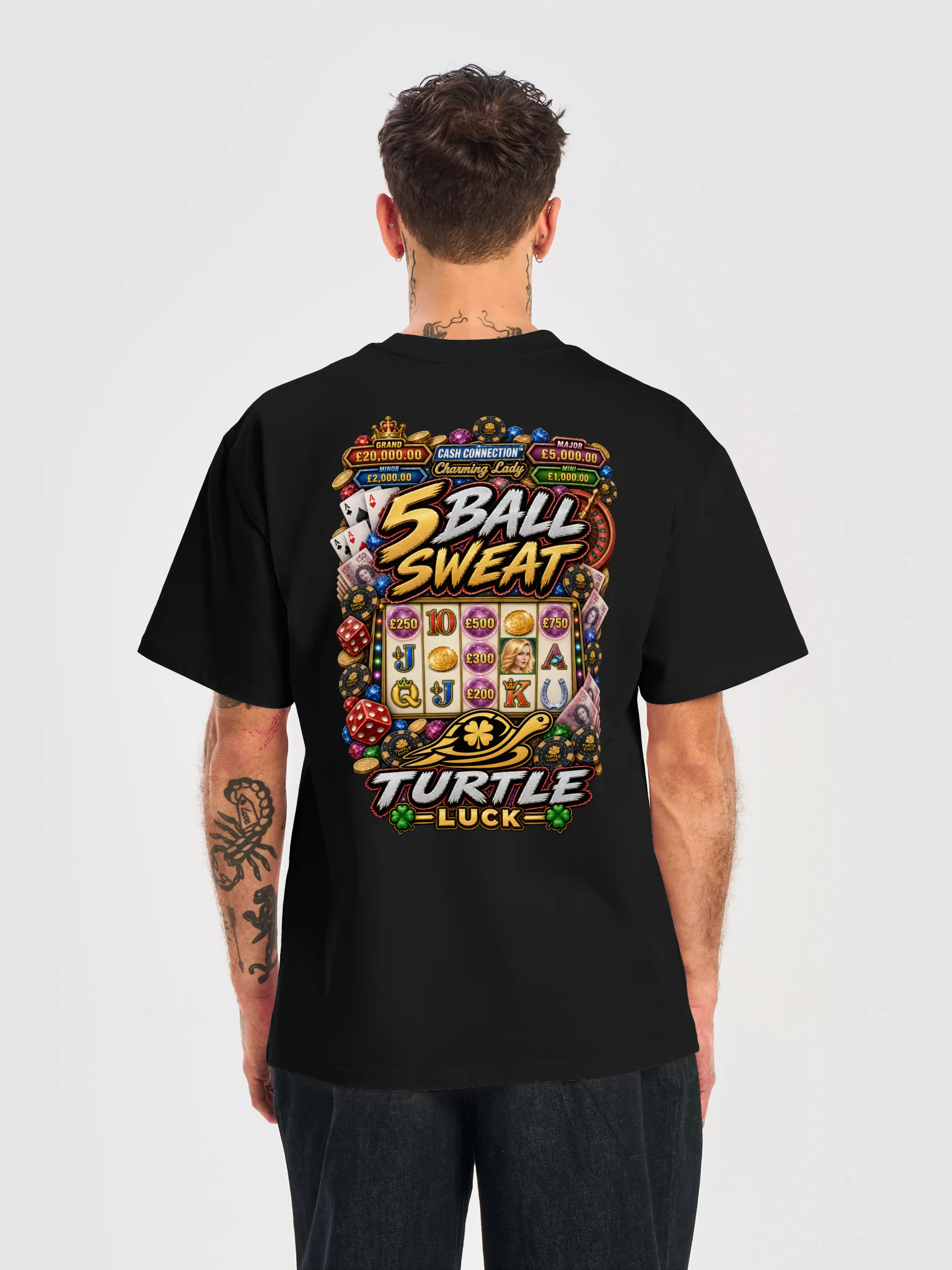 Turtle Luck Minimal Logo Heavy Tee (5 Ball Sweat Collection) product image (6)