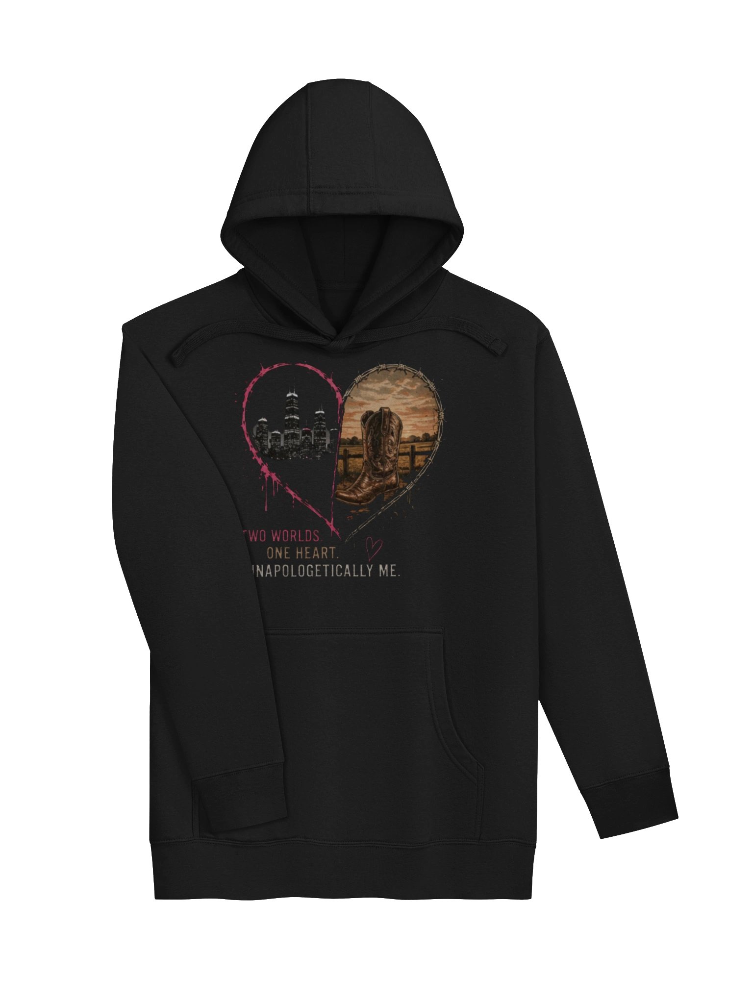 Two Worlds, One Heart — Unisex Cotton Heritage Hoodie product image (15)