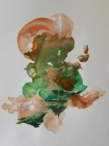 every moment feels like fate 
with sun in my eyes
I can hardly wait 

acrylic gouache 

#gouachepainting #abstractlandscape #...