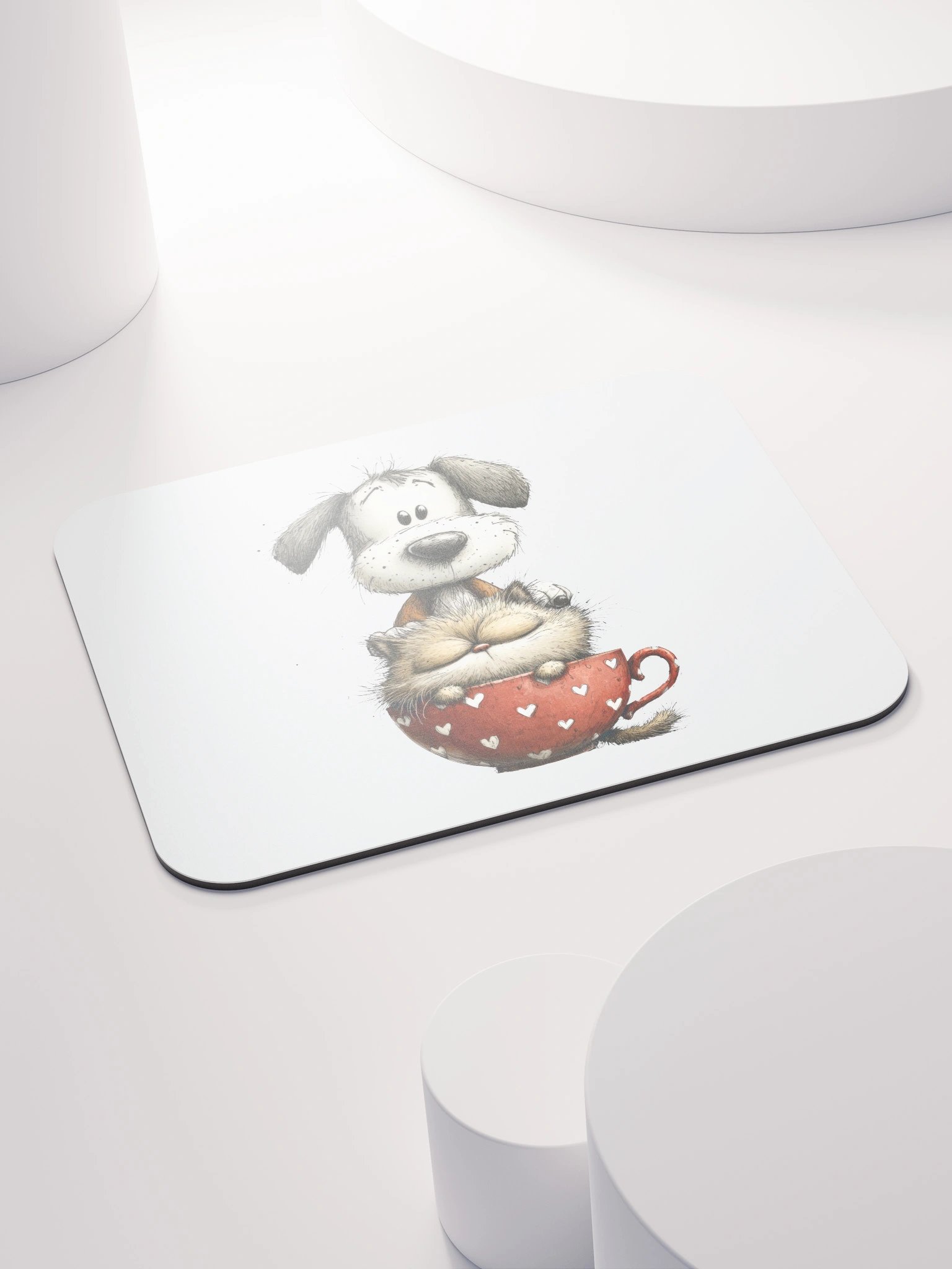 Cute Cat Dog Mousepad product image (4)