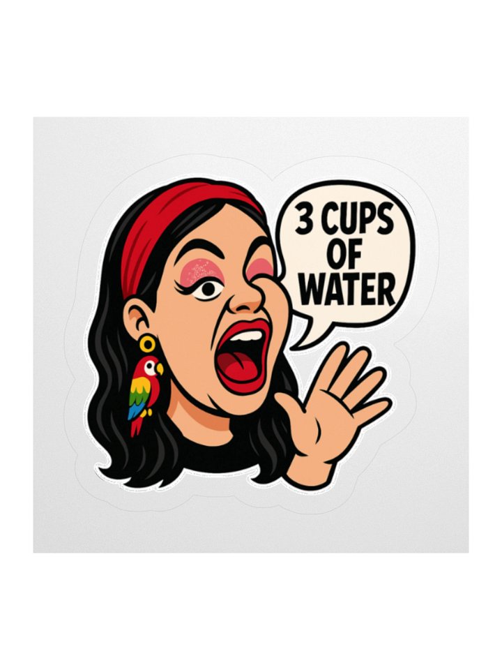 3 Cups of water sticker product image (2)