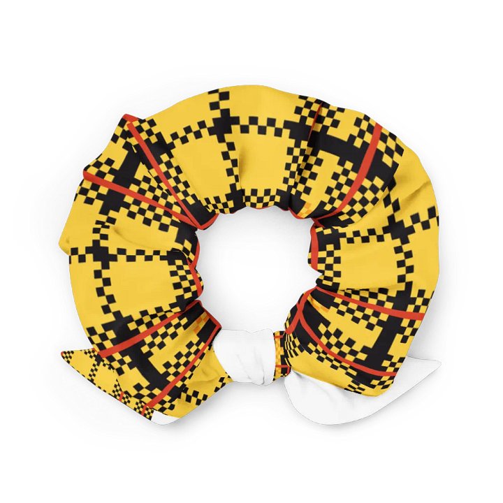 Yellow Pixel Flannel scrunchie product image (2)