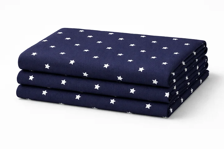 Navy Blue & White Stars DBP Fabric product image (1)