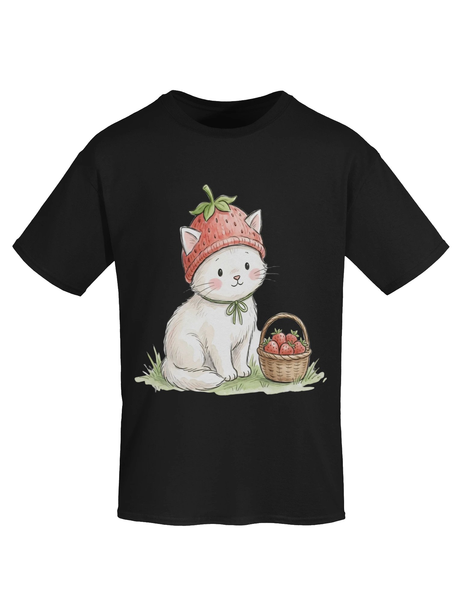 Strawberry Hat Kitten Tee product image (9)
