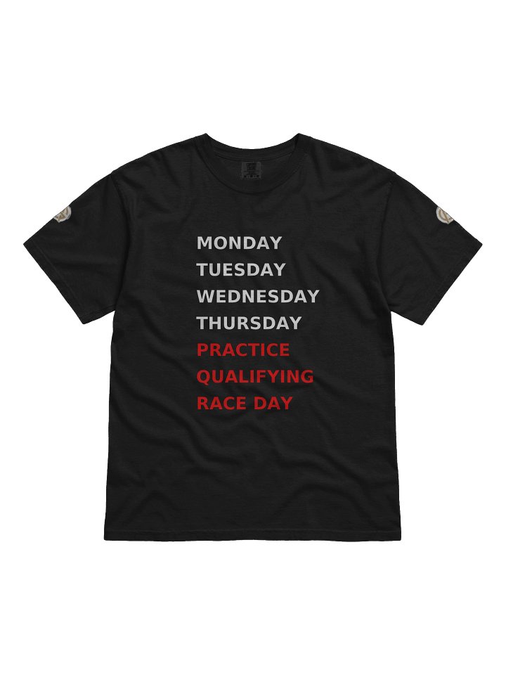 A Racers Weekly Schedule Heavyweight Shirt product image (2)