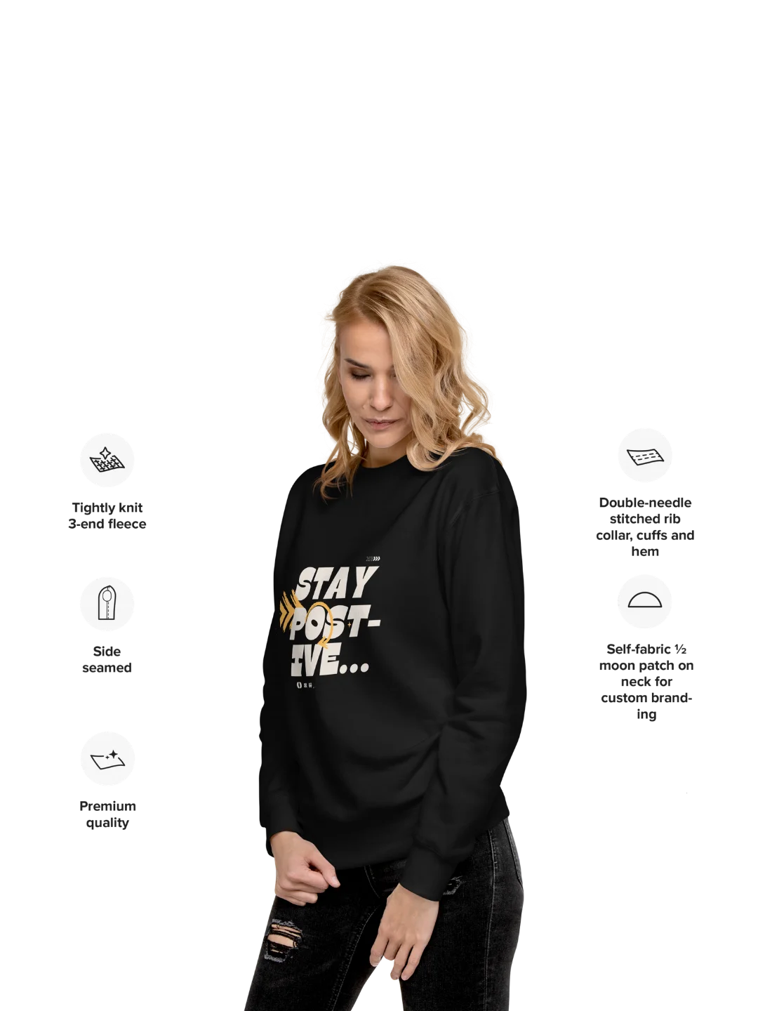 STAY POSITIVE — Mindset Statement Sweatshirt product image (12)