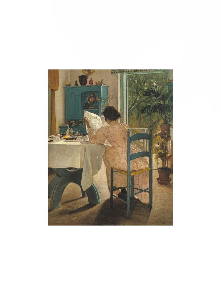 "Ved frokostbordet og morgenaviserne (At Breakfast)" by Laurits Andersen Ring Poster product image (1)