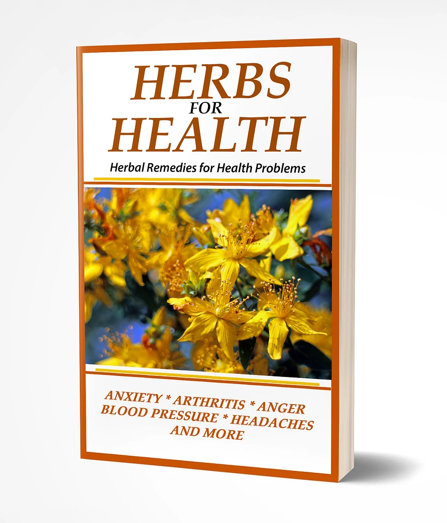 Herbs for Health Ebook cover showing a beginner-friendly guide to herbal remedies, teas, tinctures, and recipes for natural wellness.