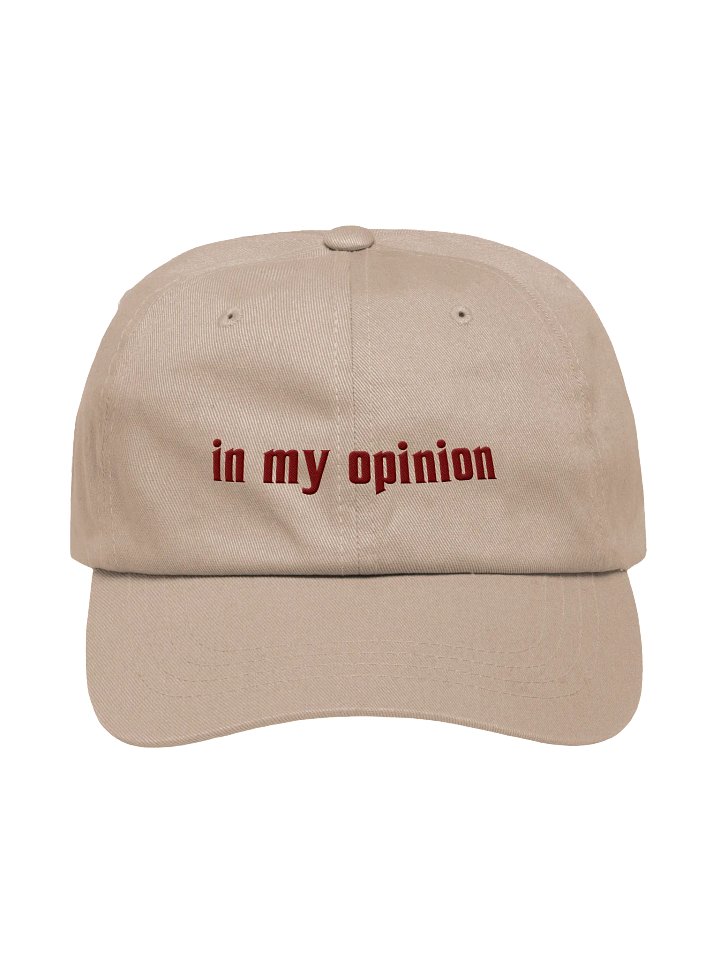 "in my opinion" maroon embroidery baseball hat product image (1)