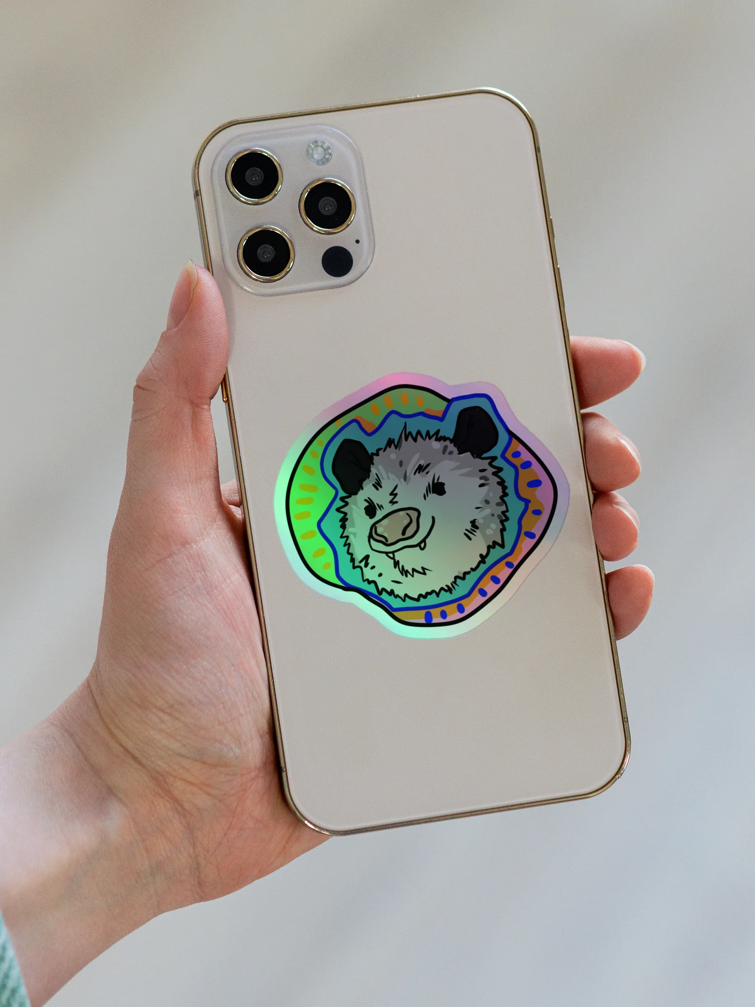 Vaporpossum holographic stickers product image (1)