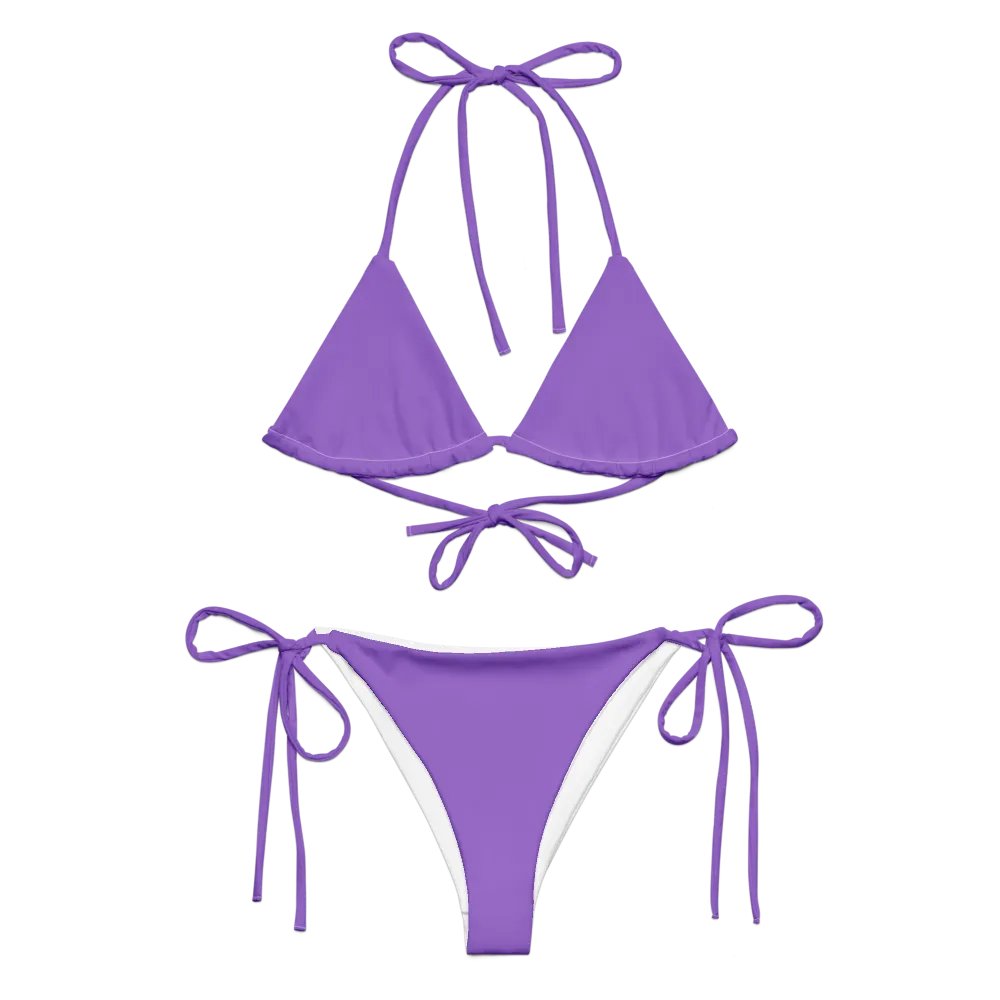 Plain Color Amethyst String Bikini Set product image (5)