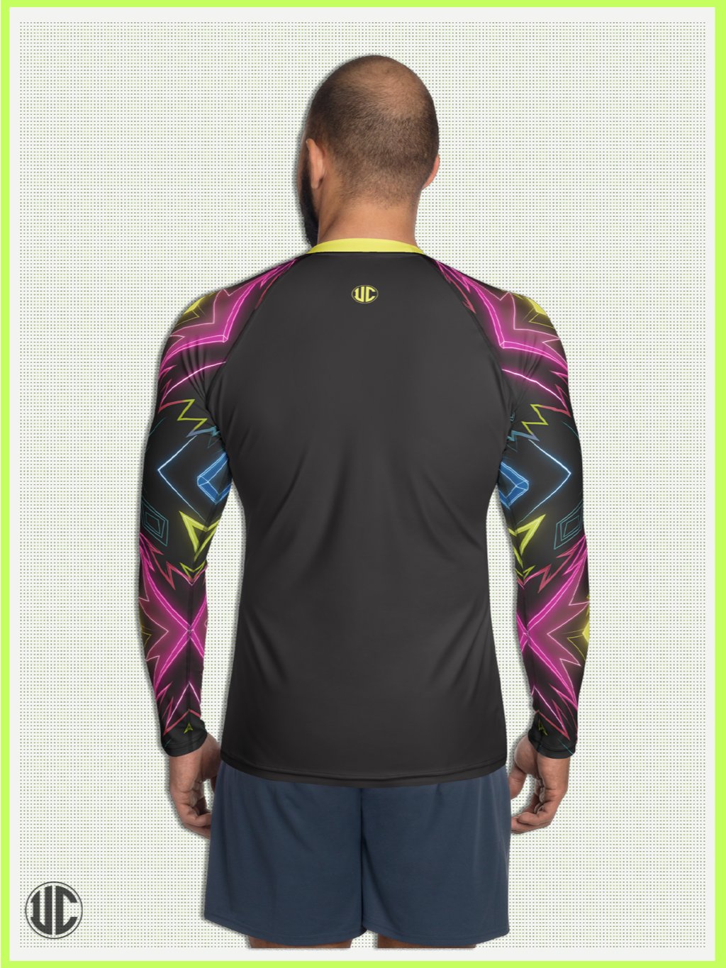 Neon Kaleidoscope – Men’s Rash Guard product image (2)