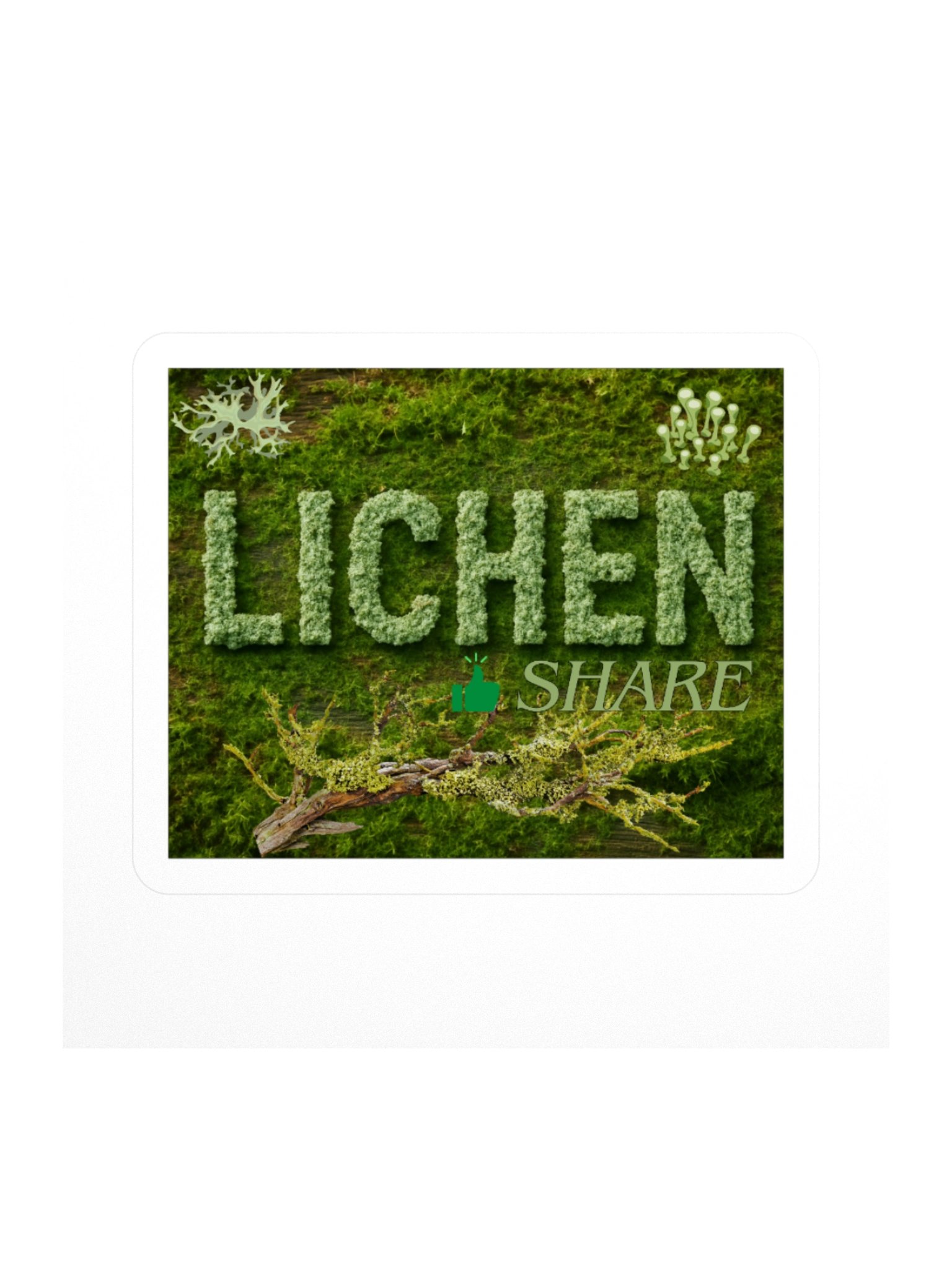 Lichen Share (Like & Share) Kiss Cut Sticker product image (1)