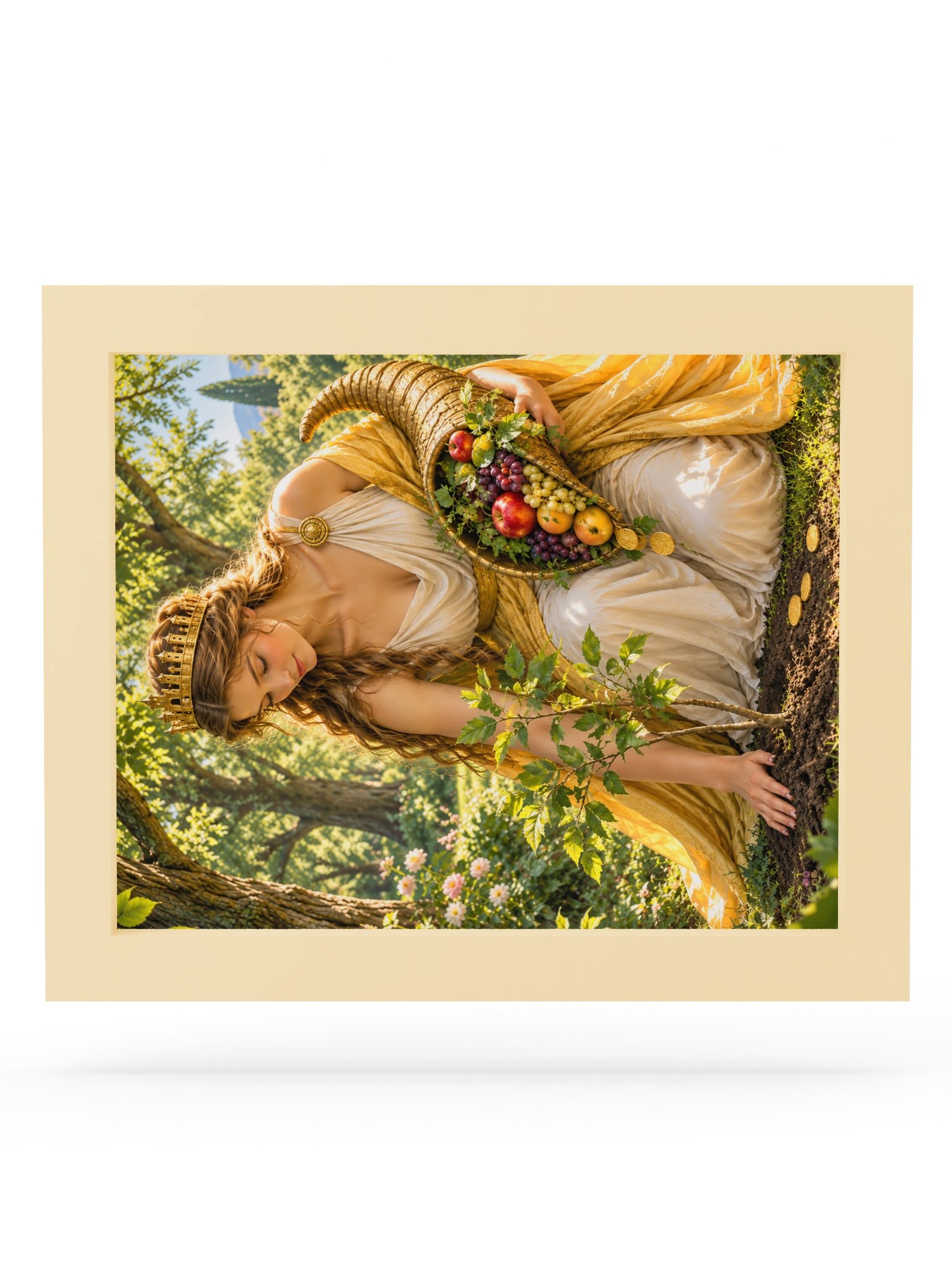 Framed Poster, Golden Goddess Nurturing the Sapling product image (6)